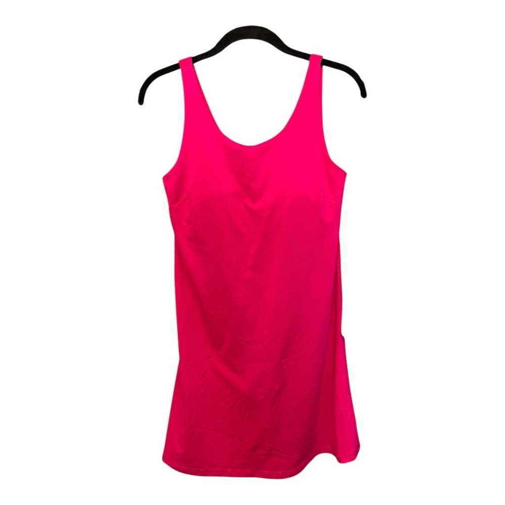 💗 EUC IDEOLOGY Pink Athletic Tank Dress w/ Built-In Shorts & Bra | Women’s Sz X